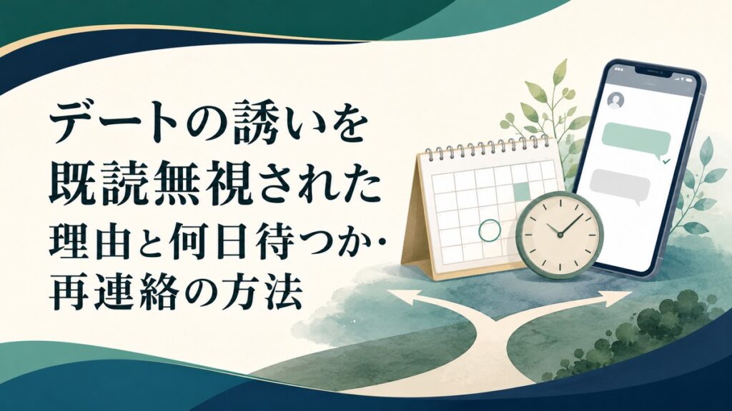 デートの誘いを既読無視された理由と何日待つか・再連絡の方法 アイキャッチ