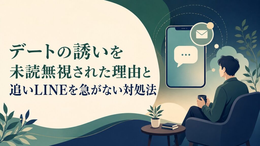 デートの誘いを未読無視された理由と追いLINEを急がない対処法 アイキャッチ