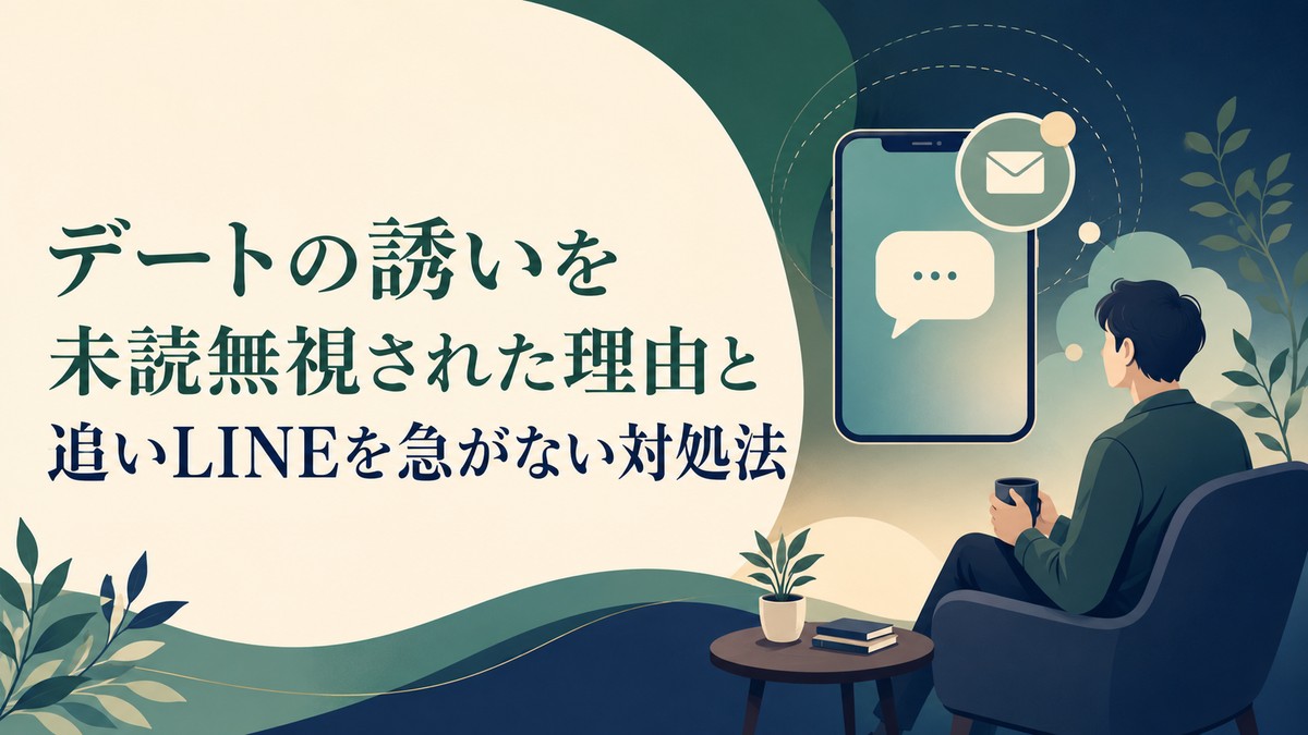 デートの誘いを未読無視された理由と追いLINEを急がない対処法 アイキャッチ