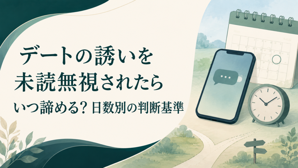 デートの誘いを未読無視されたらいつ諦める？日数別の判断基準 アイキャッチ