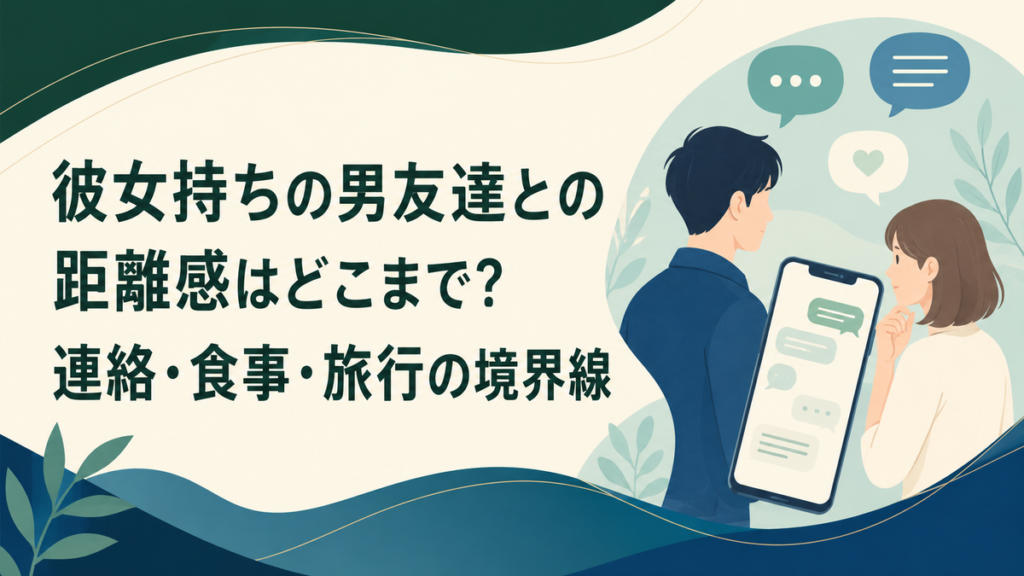 彼女持ちの男友達との距離感はどこまで?連絡・食事・旅行の境界線 アイキャッチ