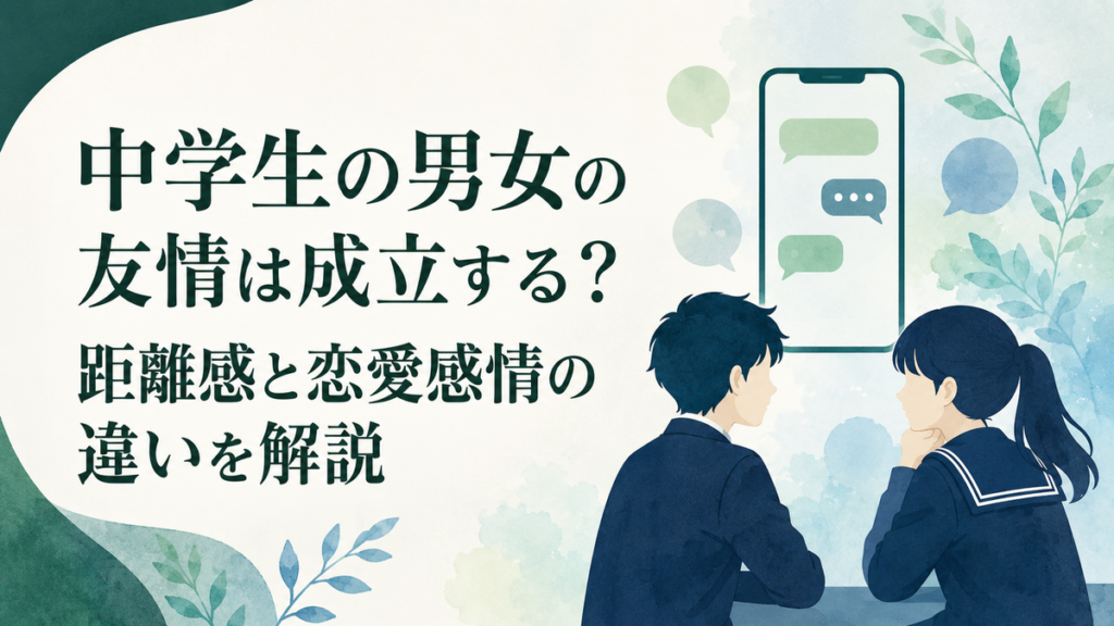 中学生の男女の友情は成立する?距離感と恋愛感情の違いを解説 アイキャッチ
