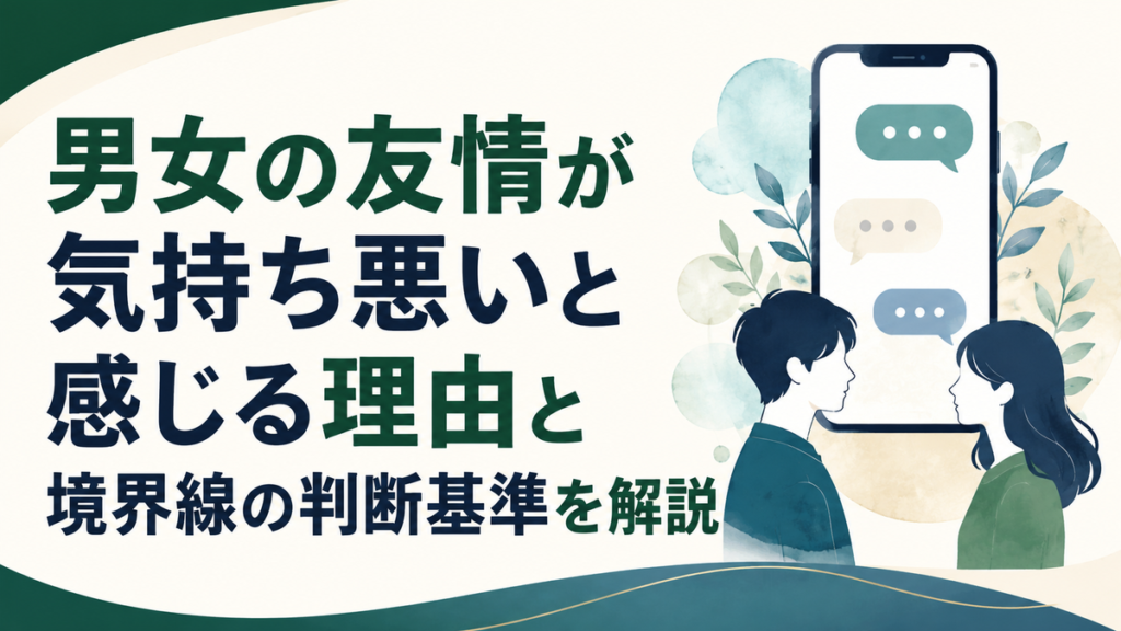 男女の友情が気持ち悪いと感じる理由と境界線の判断基準を解説 アイキャッチ