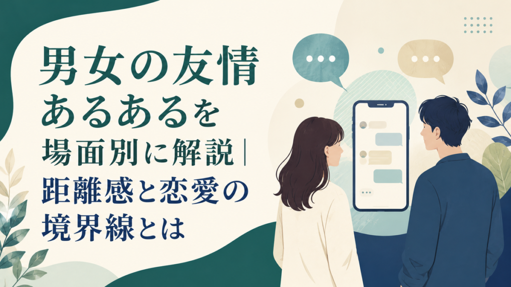 男女の友情あるあるを場面別に解説|距離感と恋愛の境界線とは アイキャッチ