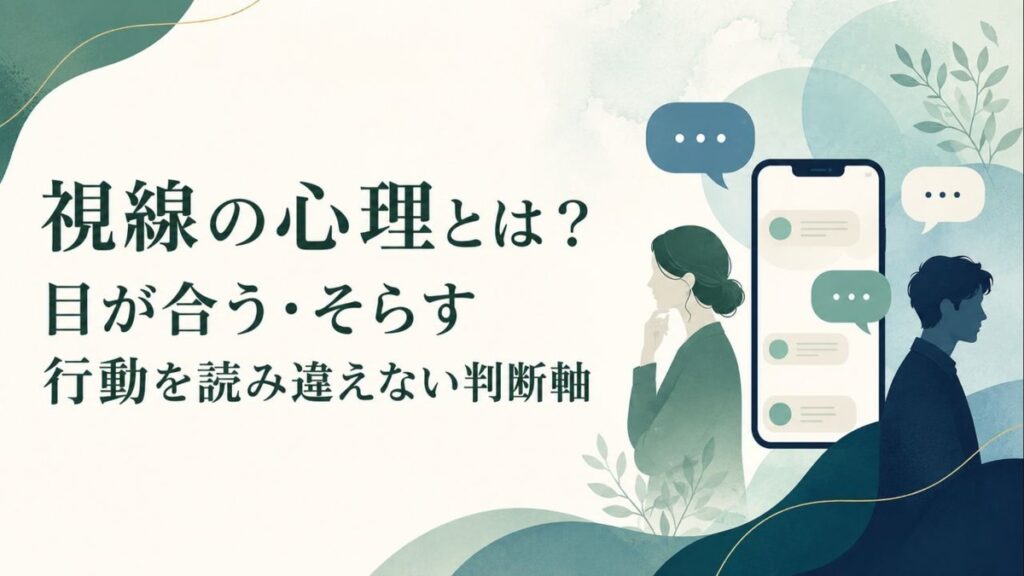 視線の心理とは?目が合う・そらす行動を読み違えない判断軸 アイキャッチ