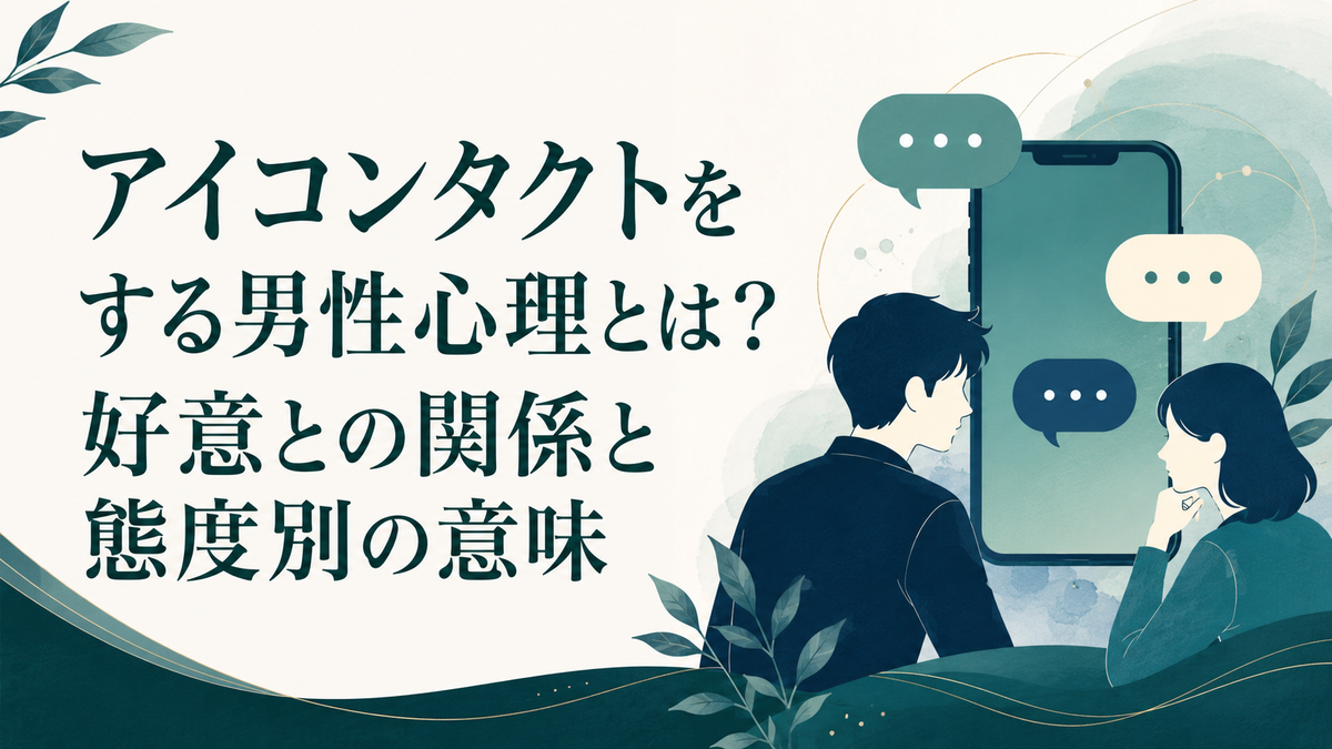 アイコンタクトをする男性心理とは?好意との関係と態度別の意味 アイキャッチ