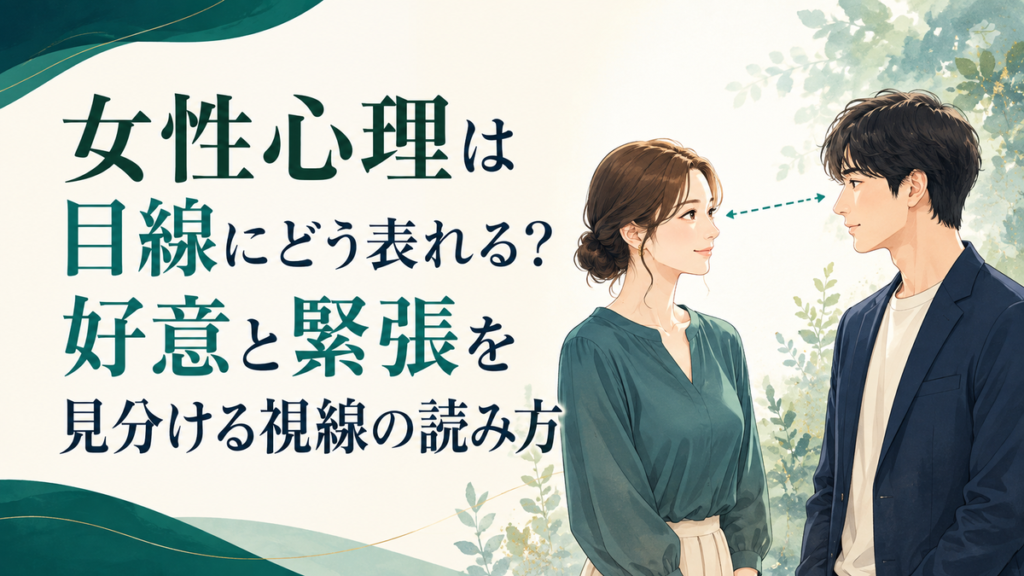 女性心理は目線にどう表れる?好意と緊張を見分ける視線の読み方 アイキャッチ