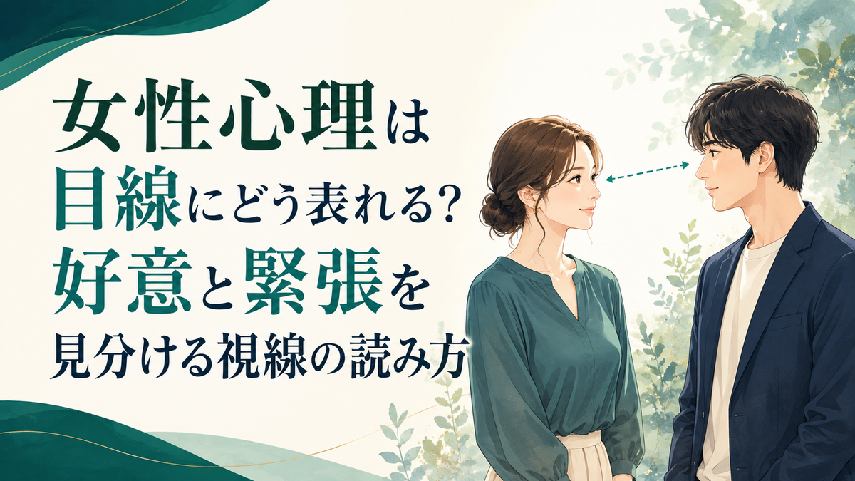 女性心理は目線にどう表れる?好意と緊張を見分ける視線の読み方 アイキャッチ