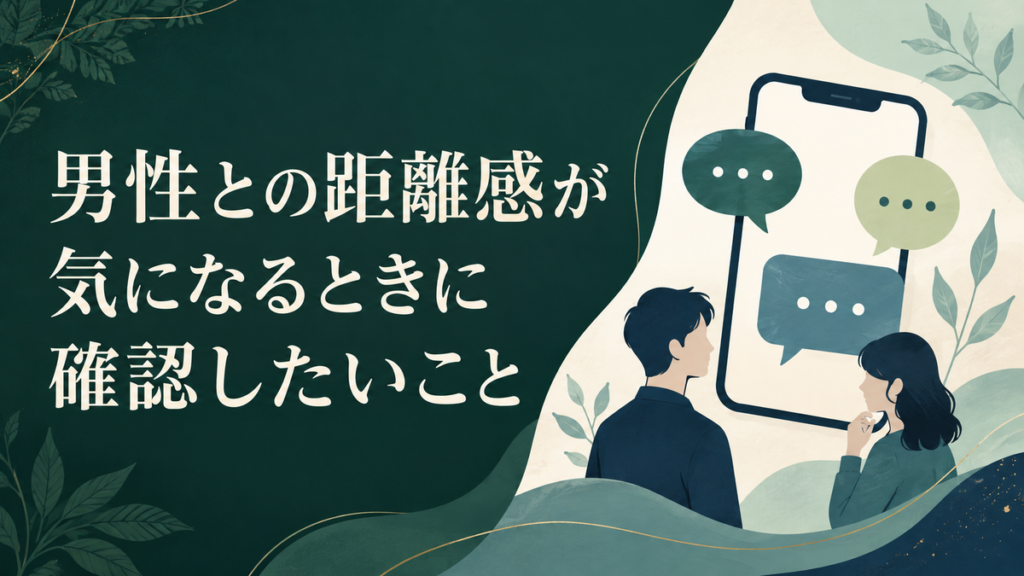男性との距離感が気になるときに確認したいこと アイキャッチ