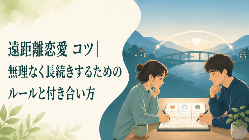 遠距離恋愛 コツ｜無理なく長続きするためのルールと付き合い方 アイキャッチ