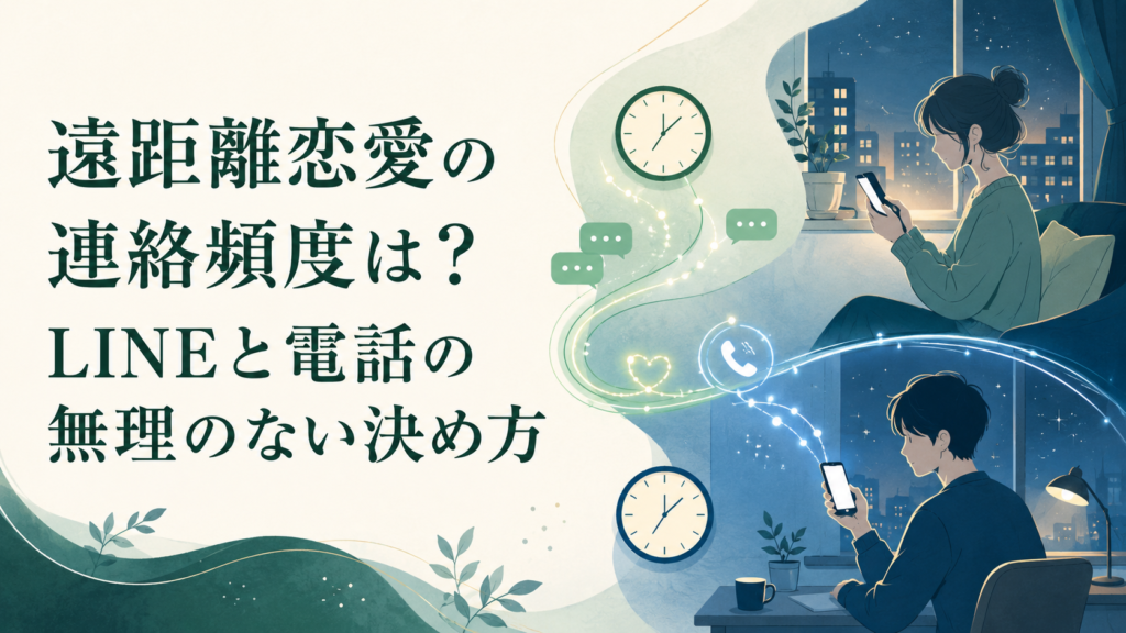 遠距離恋愛の連絡頻度は？LINEと電話の無理のない決め方 アイキャッチ