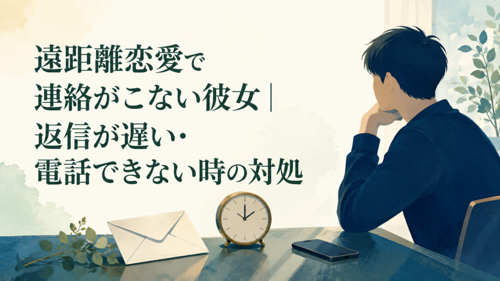遠距離恋愛で連絡がこない彼女｜返信が遅い・電話できない時の対処 アイキャッチ
