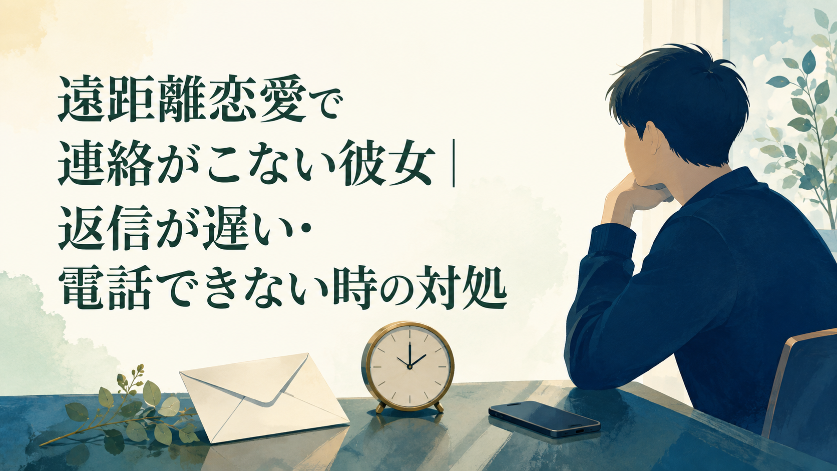 遠距離恋愛で連絡がこない彼女｜返信が遅い・電話できない時の対処 アイキャッチ